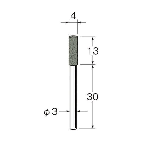 軸付セラミックゴム砥石(非金属研磨用)外径(mm):4粒度(#):220 R2214 10本