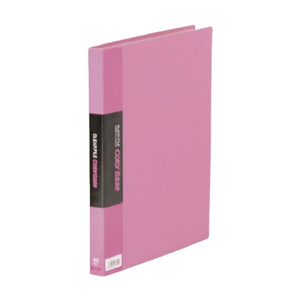 キングジム クリアーファイルカラーベースW  ピンク 132CWPINK 1個