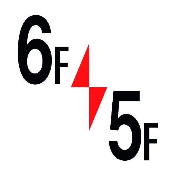 ロフト階数表示板450角 6F/5F 6300000477 1点