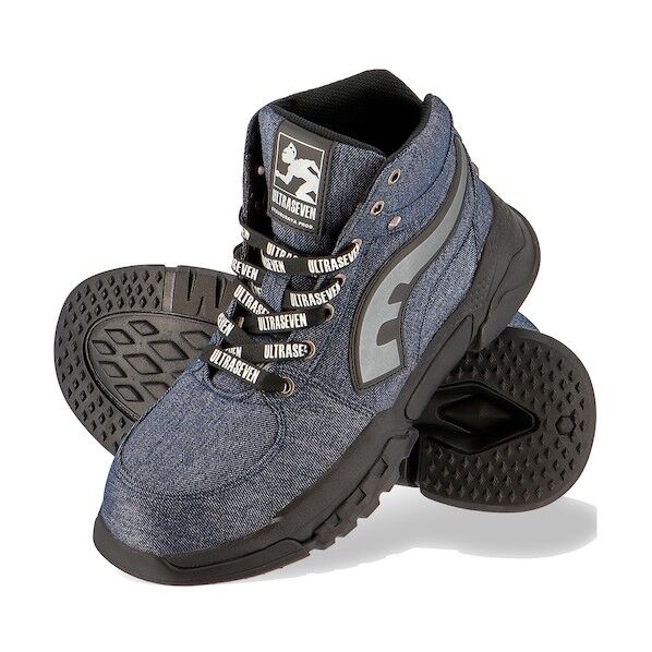 デニムセーフティスニーカー UT-12 ブルー 24.5cm E0078ACBL245 1点