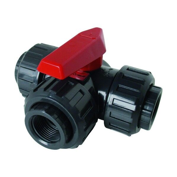 三方ボール 本体材質PVC シール材質FKM ねじ 15A ST15NF 1点