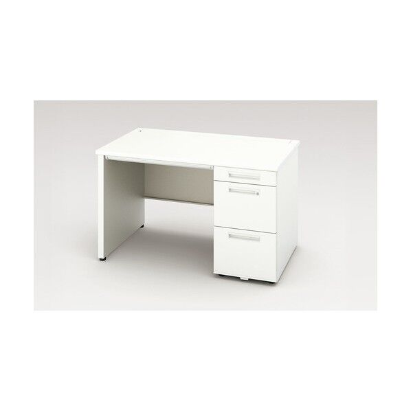 片袖デスク(ロングレール仕様 XEHH127HP-WH 1点