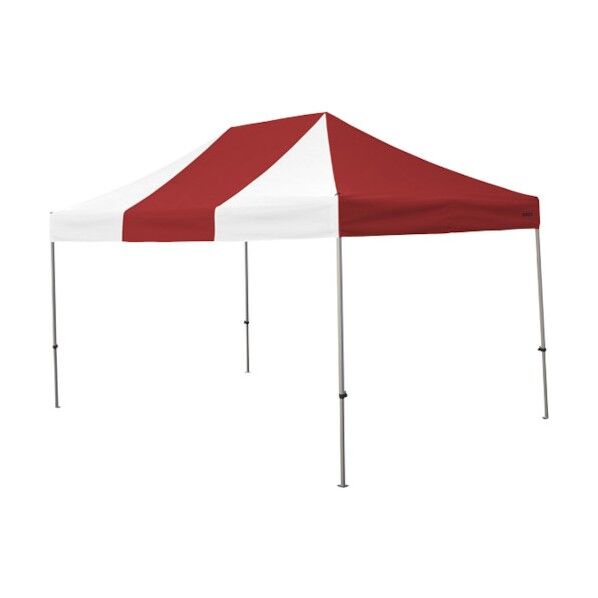 かんたんてんと 3.0m×4.5mスチール&アルミ複合フレーム 赤白 KA/7W-RW 1点