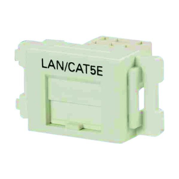 カテゴリ5E JISプレート用ジャックキット バネなしシャッター ジャック組込済 白 JFPAOSP58SMWY 1点