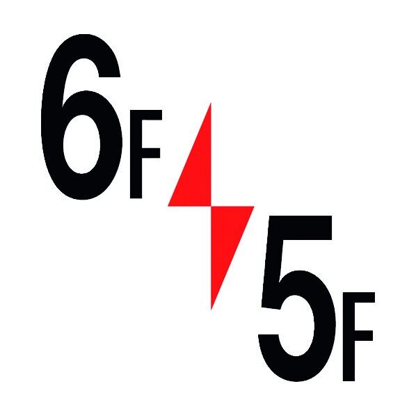 ロフト階数表示板300角 マグネット 6F/5F 6300003356 1点