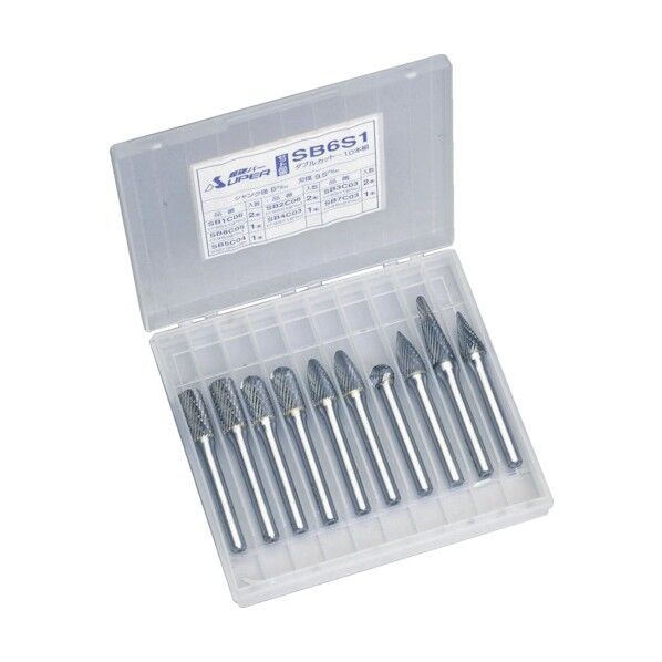 スーパー超硬バーセット φ6mm、10本セット