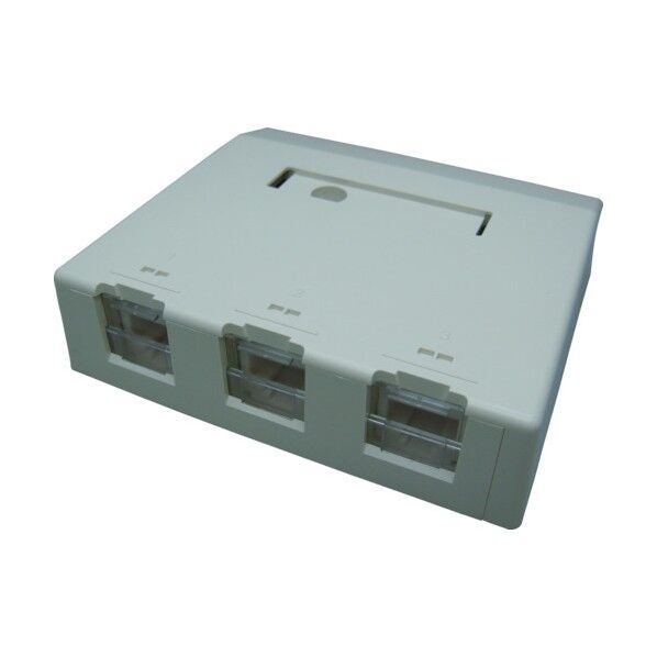 カテゴリ6スライド式シャッター付きローゼットキット3個口 JOS3TP00Y 1