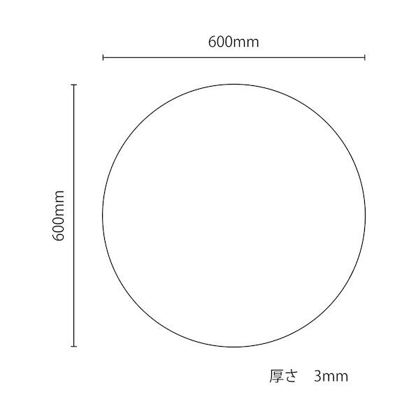 アルミ複合板 厚さ3mm 標識用無地 丸形 6300034812 1枚