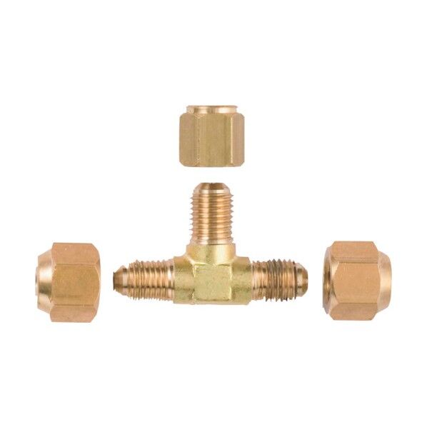 フレアTコネクタ 1/4X1/4X1/4ムシ付