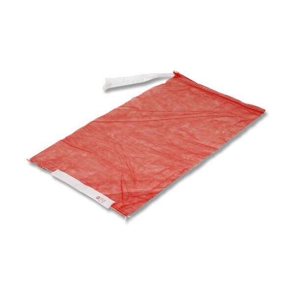 野菜用 メリヤスネット 赤 10KG 取っ手・プラマーク付 4711764 1点