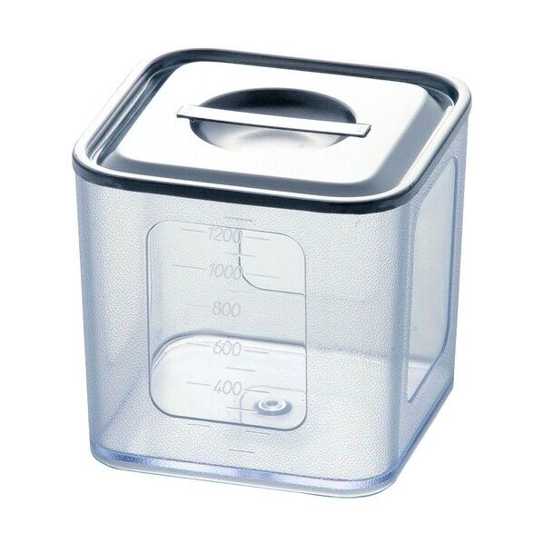 YUKIWA ポリカーボネイト 深型角キッチンポット 12cm AKK09012 1個