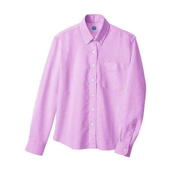 レディース長袖オックスボタンダウンシャツ 060ピンク M 7871 1