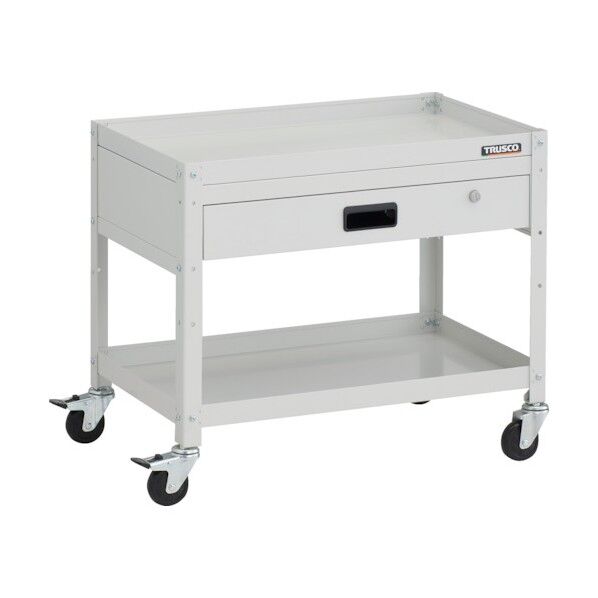 ラビットワゴン 700X450XH600 2段 1段引出 ホワイト