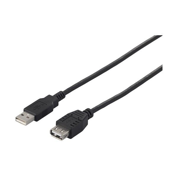 USB2.0 A to A 延長ケーブル 5.0m ブラック BU2AA50BK 1個