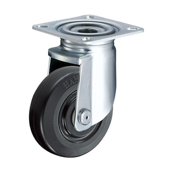 プレート式キャスター 自在 ゴム車