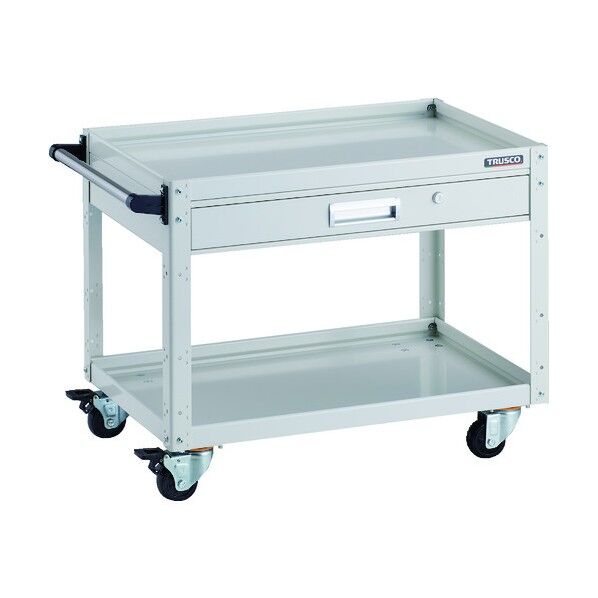 イーグルワゴン 750X500 引出付 4輪自在 ホワイト EGW-672VJ-W 1点