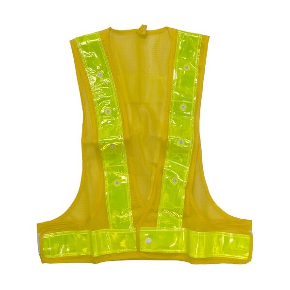 LED安全ベスト 黄/黄 フリーサイズ 5916506 1枚