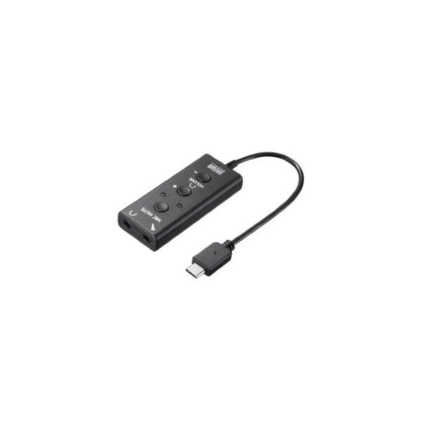 サンワサプライ USBオーディオ変換アダプタ(TypeC) MM-ADUSBTC1 1点
