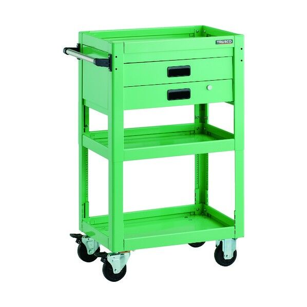 ツールワゴン ドルフィン 高さ調節式 600X400 2段引出 YG色 DLWS-A963X-YG 1点