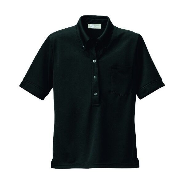 レディース半袖ニットボタンダウンシャツ 010ブラック 4L 861207 1