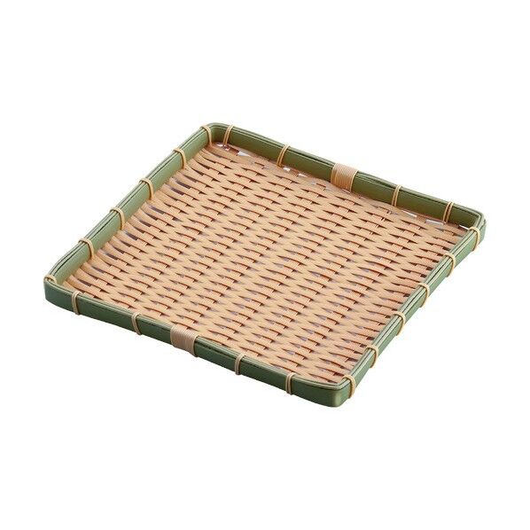 萬洋 樹脂 身竹角長カゴ 浅 30号(正角) 浅 30号(正角) AKG3202 1個