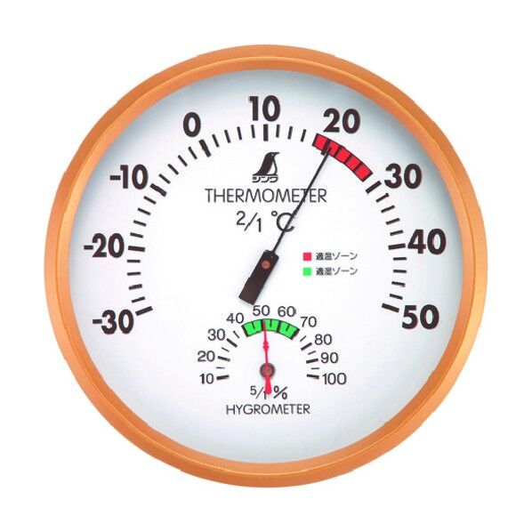 温湿度計丸型F 15cm 72591 1点