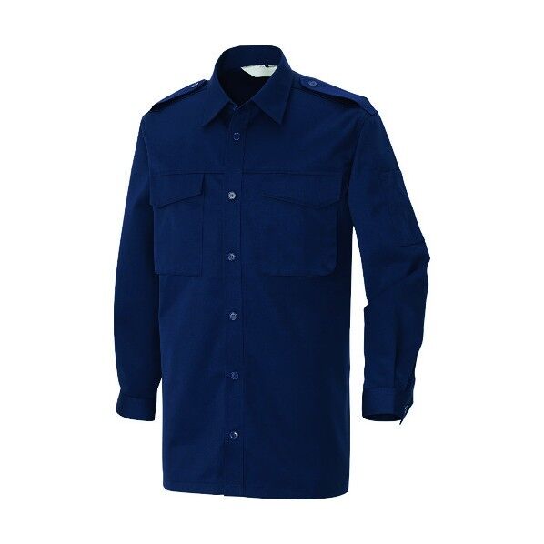 防災シャツ(厚地) 008ネイビー 3L 63001 1