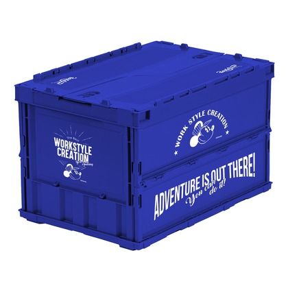 WSCフォールディングコンテナー ネイビー W530mm×D366mm×H336mm/50L 1