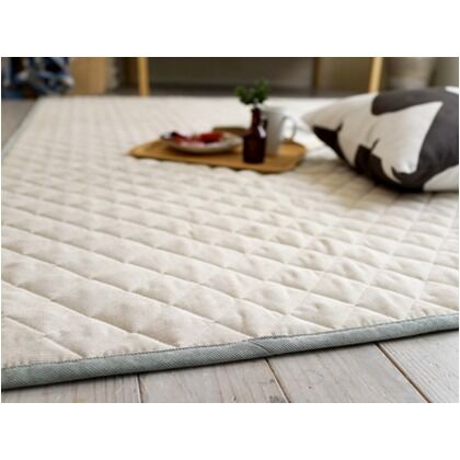 コーデュロイキルティングラグ ミーワ アイボリー 130×185cm 11749970 1