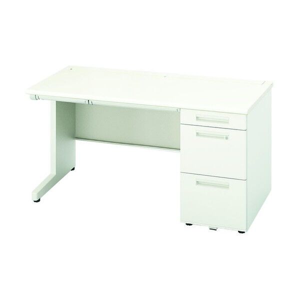 片袖デスク ロングレール仕様 XEHH147H-WH 1点