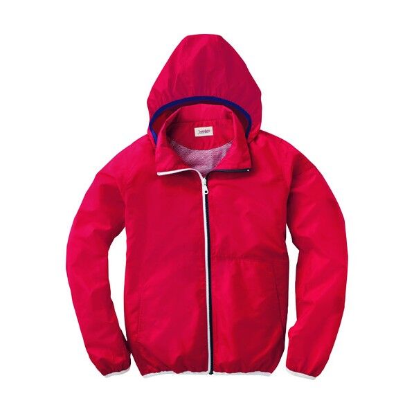 男女兼用フード取り外し式スタッフブルゾン レッド色 XLサイズ JB51610-8-XL 1点