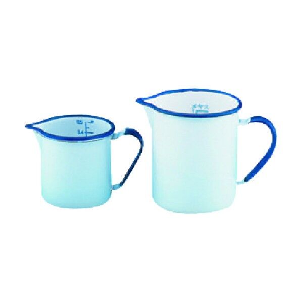 ホーロービーカー手付 目盛付 500mL 021-33-01-13 1点