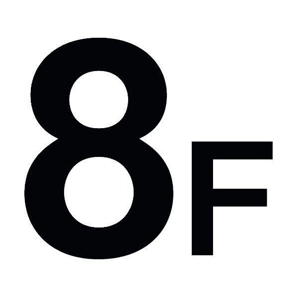 階数表示標識450角 マグネット 8F 6300003332 1点