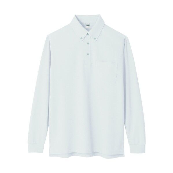 超消臭 長袖ビズポロ 00ホワイト 5L A-148-00-5L 1点