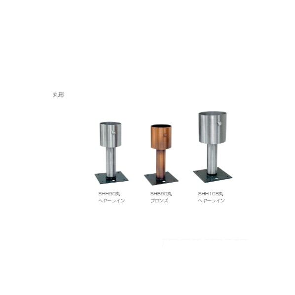 ステンレス装飾柱受け 90丸形 ヘヤーライン