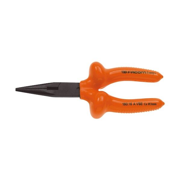 絶縁工具 ロングハーフラウンドノーズプライヤ 170mm 1点