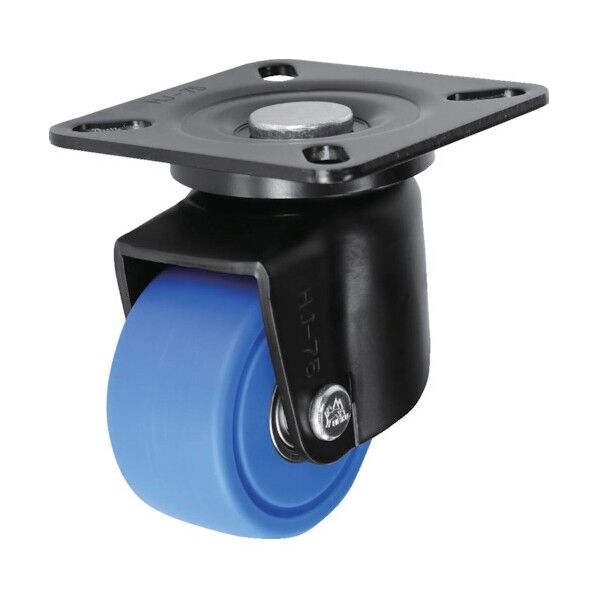 プレート式低床式重荷重用キャスター(モノマーキャスティングナイロン車) 自在