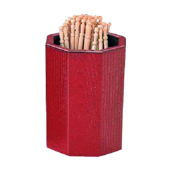 八角木目楊枝入 朱内黒 (ABS) 90020840 RHSB201 1個