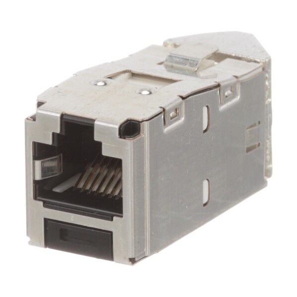 パンドウイット カテゴリ6 左右45度アングル シールド付きモジュラージャック 黒 CJSLR688TGY 1点...