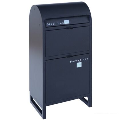 宅配ボックス付きポスト BK 幅450×奥行320×高さ920 73-829 1