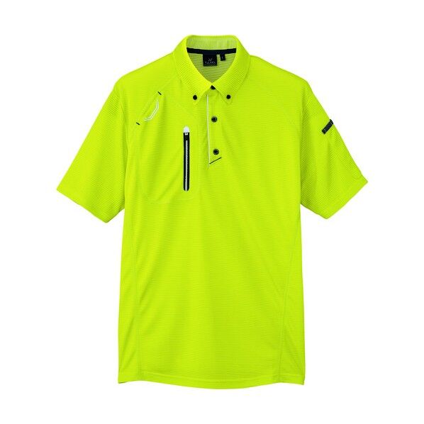 半袖ボタンダウンポロシャツ(男女兼用) 016ライム M 10605 1