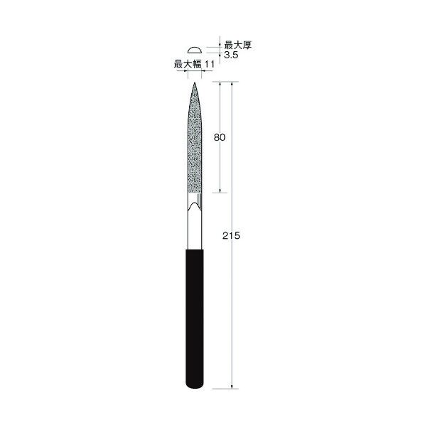 電着ダイヤモンドヤスリ X0202 1本