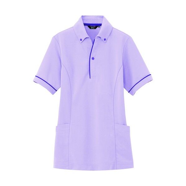 サイドポケット半袖ポロシャツ（男女兼用） 069ラベンダー SS 7668 1