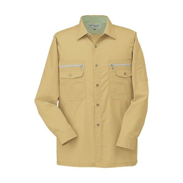 長袖シャツP-8898 4マスタード