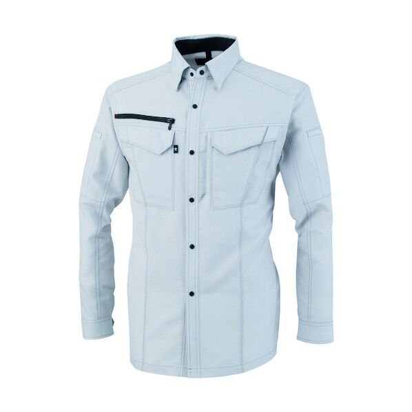 長袖シャツ シルバー Sサイズ A-8078-3-S 1点