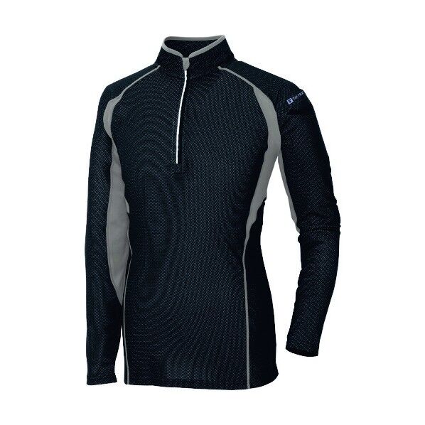 ハーフZIP長袖シャツ 010ブラック 3L 551031 1