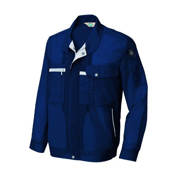 長袖サマーブルゾン(男女兼用) 008ネイビー 5L 5360 1