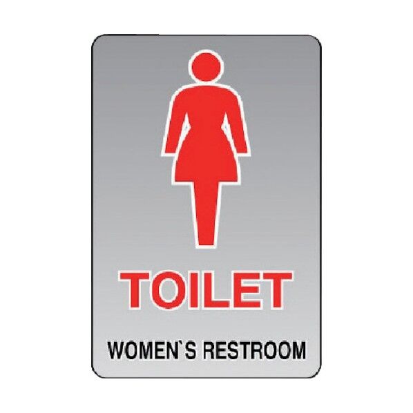 透明ステッカー(大)TOILET(女) 807-51A 1