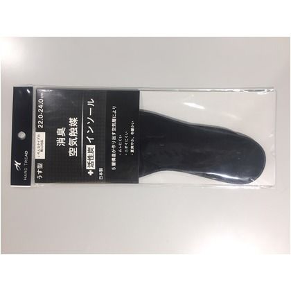 空気触媒消臭インソールうす型 ブラック 22~24㎝ 3021 1