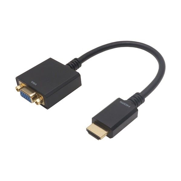 HDMI→VGA変換アダプタ 15cm HDMIオス to VGAメス HAVGF-707BB   1点